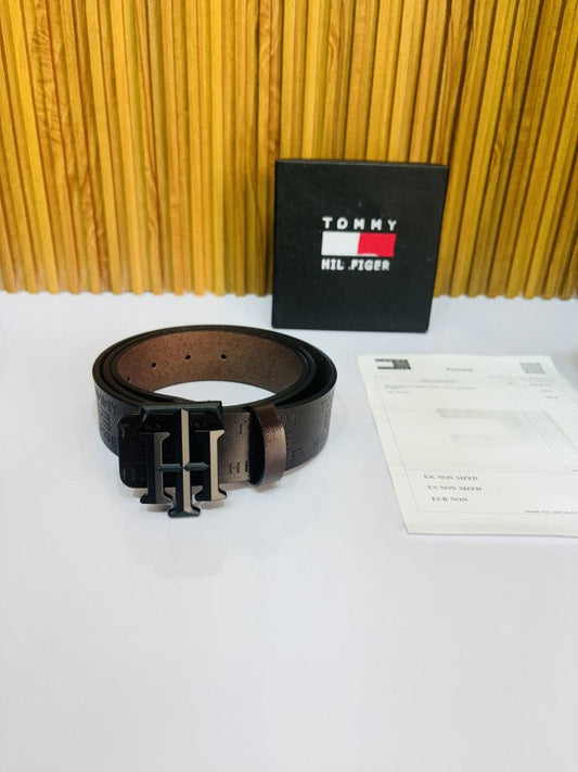 TOMMY HILFIGER BLACK BROWN PREMIUM QUALITY BELT