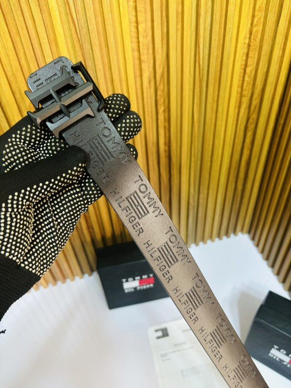 TOMMY HILFIGER FULL BLACK PREMIUM QUALITY BELT