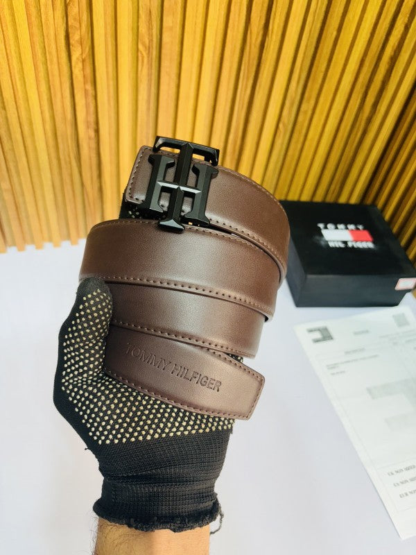 TOMMY HILFIGE R BLACK BROWN PREMIUM QUALITY BELT