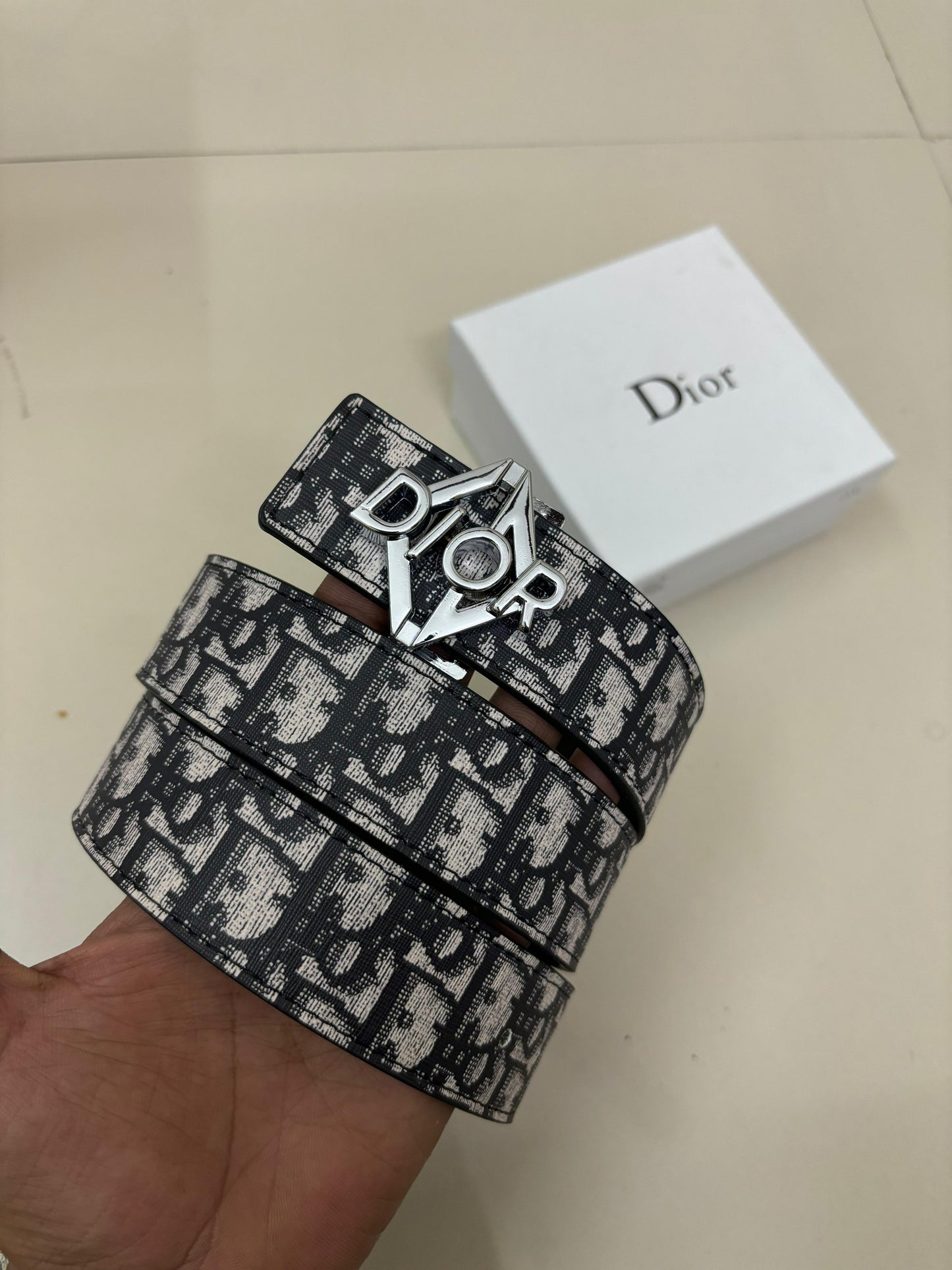 DIO R SILVER BLACK PREMIUM QUALITY BELT