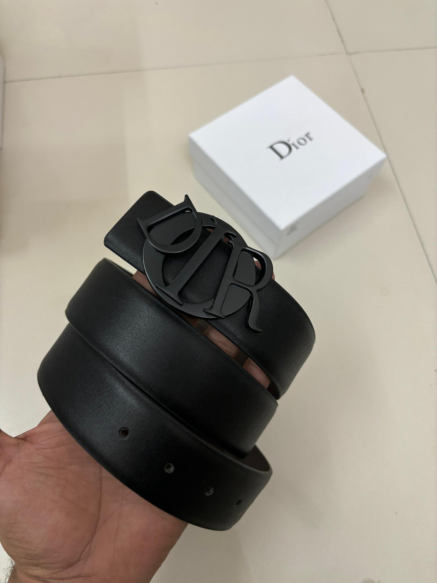 DIO R BLACK AND BLACK PREMIUM BELT FOR MEN