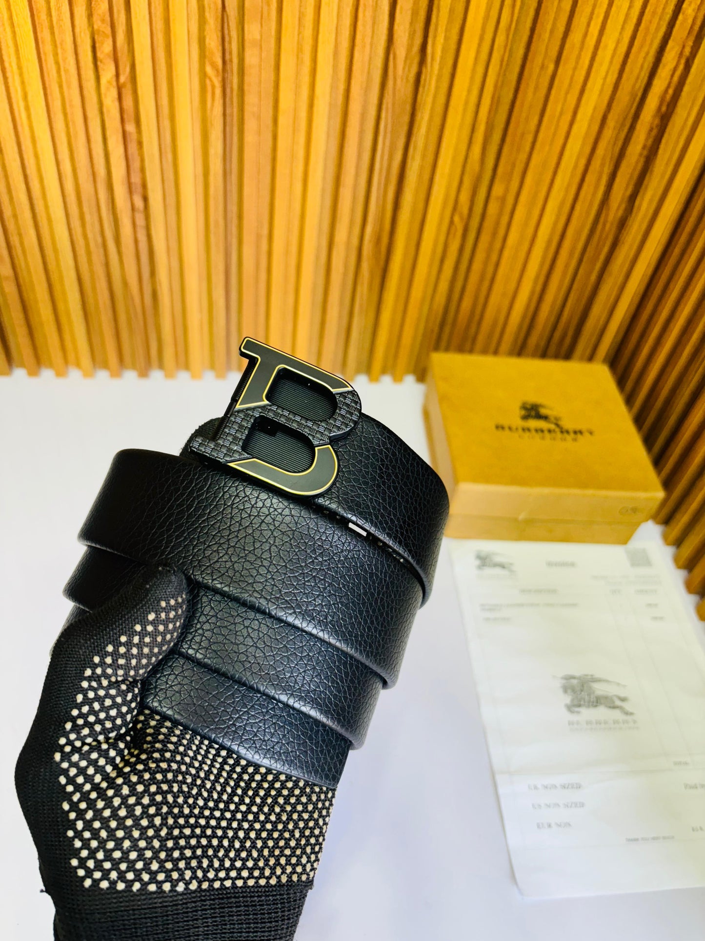 BURBERRYY BLACK PRINTERR PREMIUM QUALITY BELT