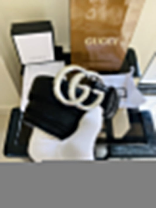 GUCCI SILVER BLACK PRINTED PREMIUM QUALITY BELT