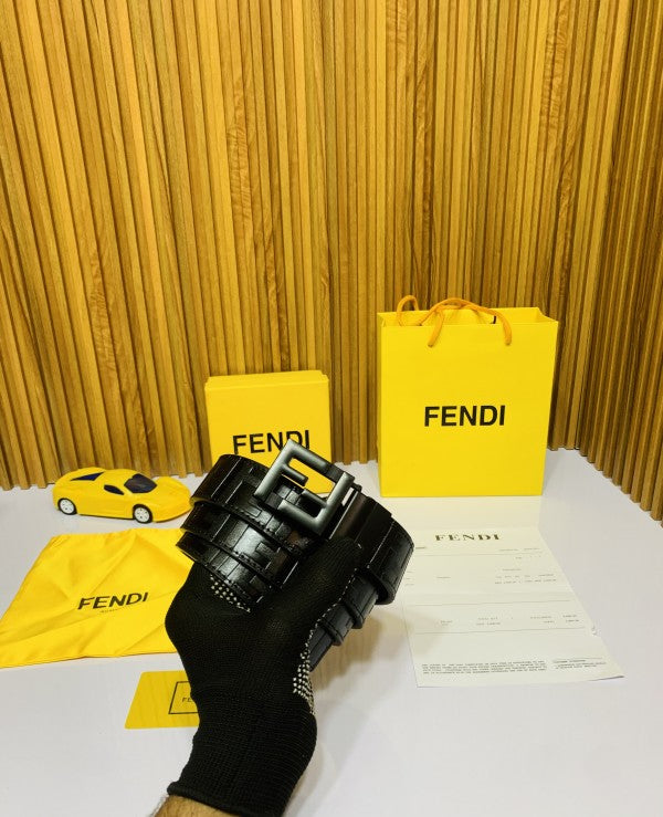 FEND_I FULL BLACK PRINTED PREMIUM QUALITY BELT