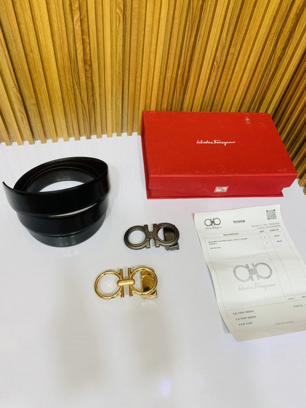 SALVATORE FERRAGAM O PRINTED PREMIUM QUALITY 2pcs LOCK COMBO BELT