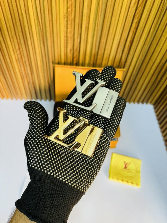 LOUIS VUITON PRINTED PREMIUM QUALITY 2pcs LOCK BELT WALLET COMBO