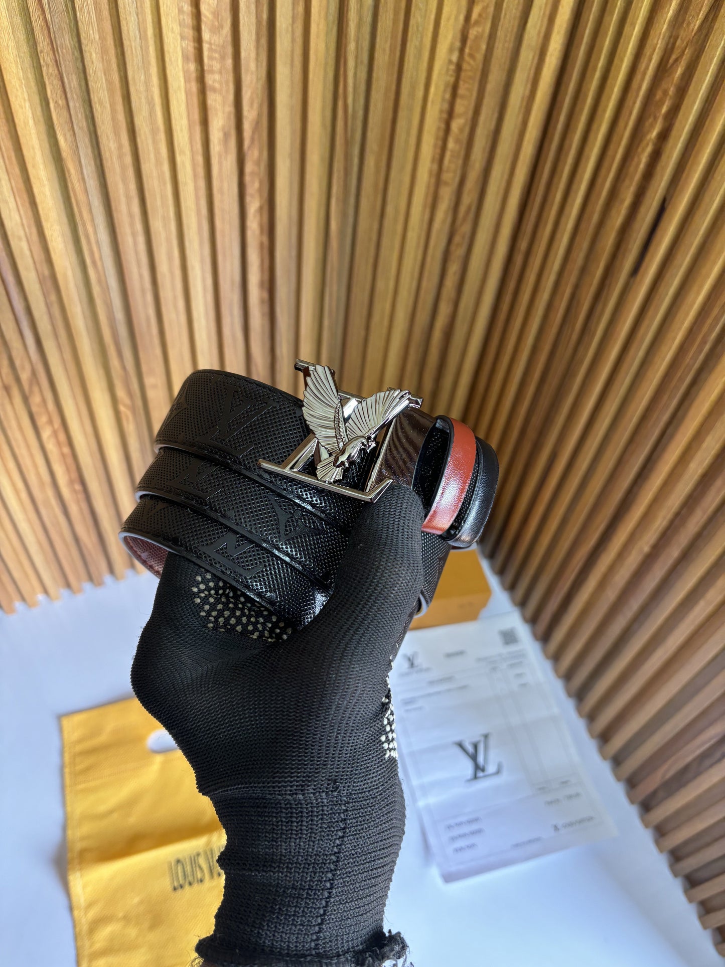 LOUIS VUITTO N PRINTED PREMIUM QUALITY REVERSIBLE BELT