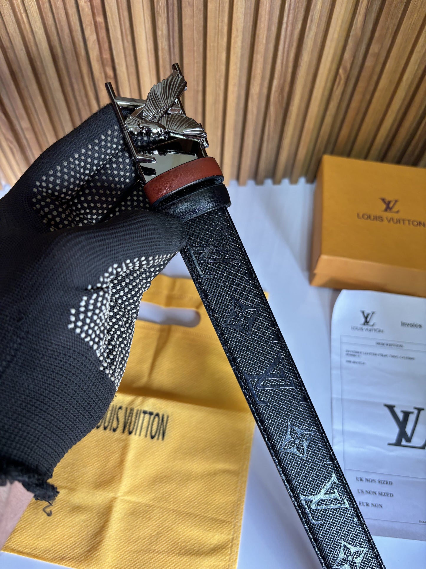 LOUIS VUITTO N PRINTED PREMIUM QUALITY REVERSIBLE BELT