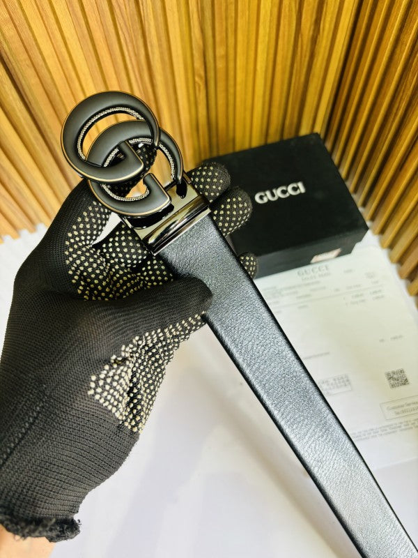 GUCC I FULL BLACK PREMIUM QUALITY AUTOMATIC LOCK BELT