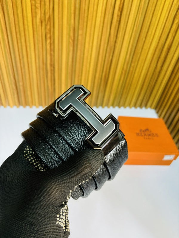 HERME S FULL BLACK PREMIUM QUALITY AUTOMATIC LOCK BELT