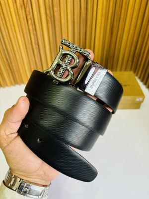 BURBARR Y FULL BLACK PREMIUM QUALITY REVERSIBLE BELT