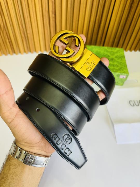 Gucci GOLDEN BLACK PREMIUM QUALITY REVERSIBLE BELT