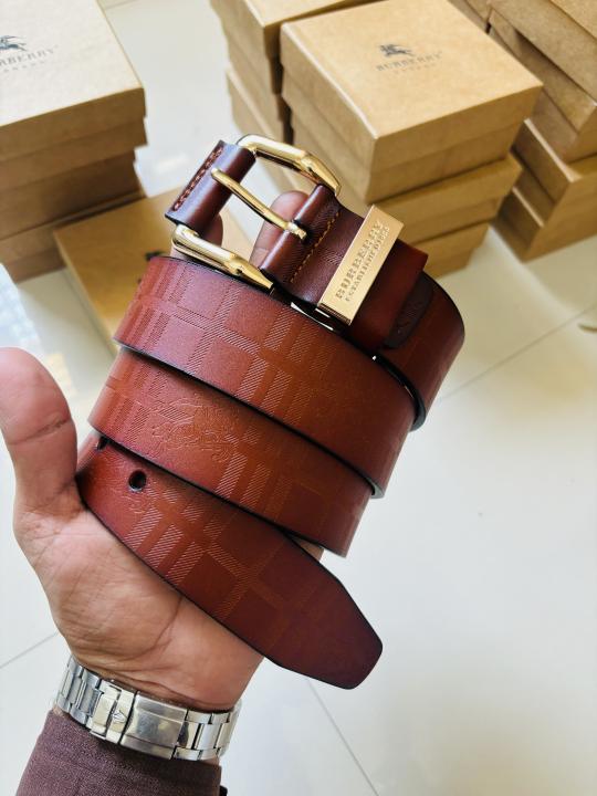 BURBARR Y LIGHT BROWN PREMIUM QUALITY BELT