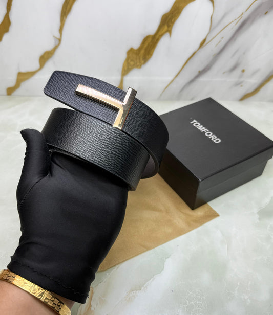 Tom Forrd Mens Signature T Reversible Leather Belt