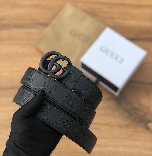 GUCCiI PRINTED BLACK AND BLACK PREMIUM QUALITY BELT