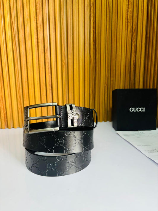 GUCC I PRINTED BLACK PREMIUM QUALITY BELT