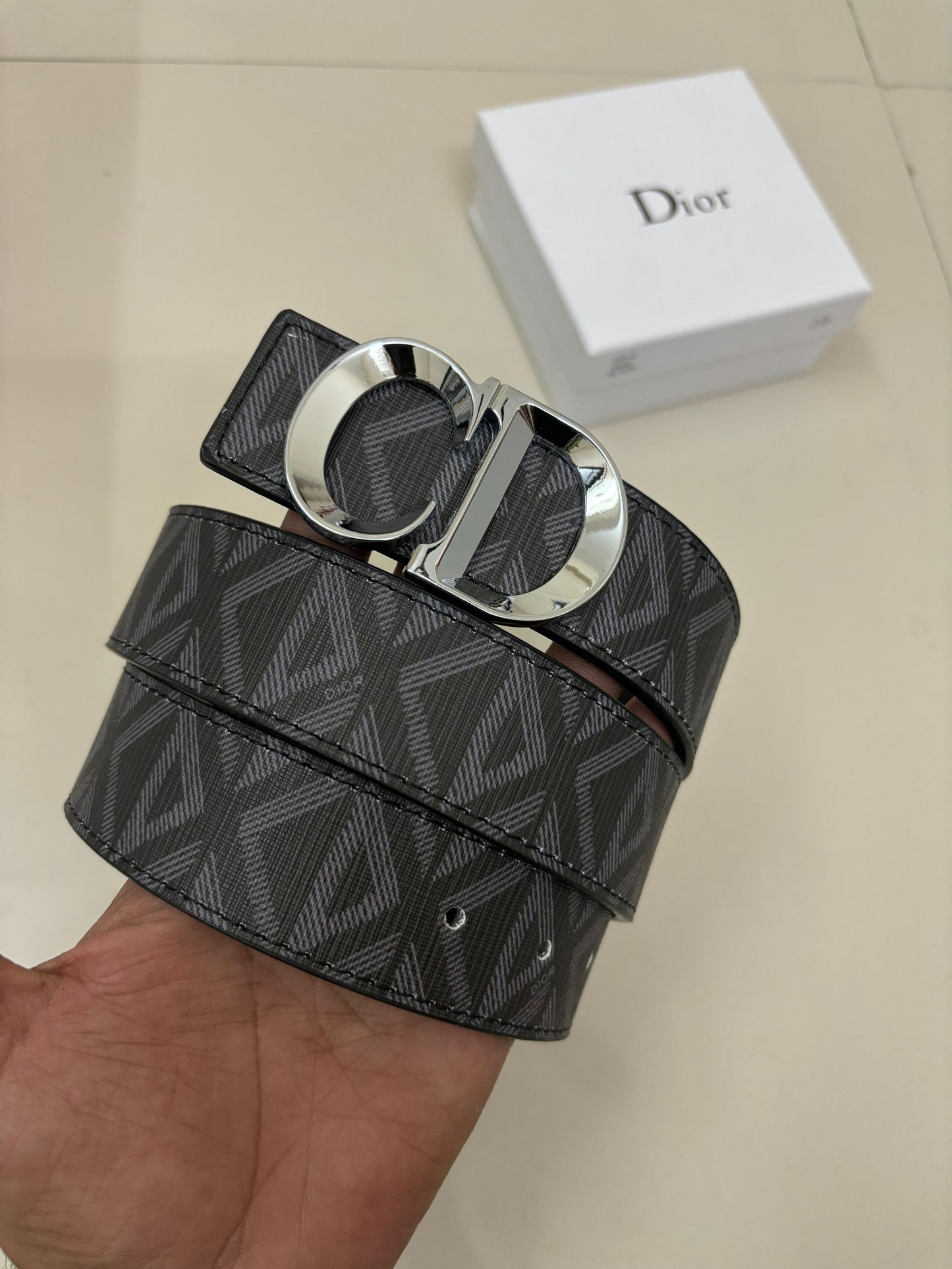 DIO R SILVER BLACK PREMIUM QUALITY BELT
