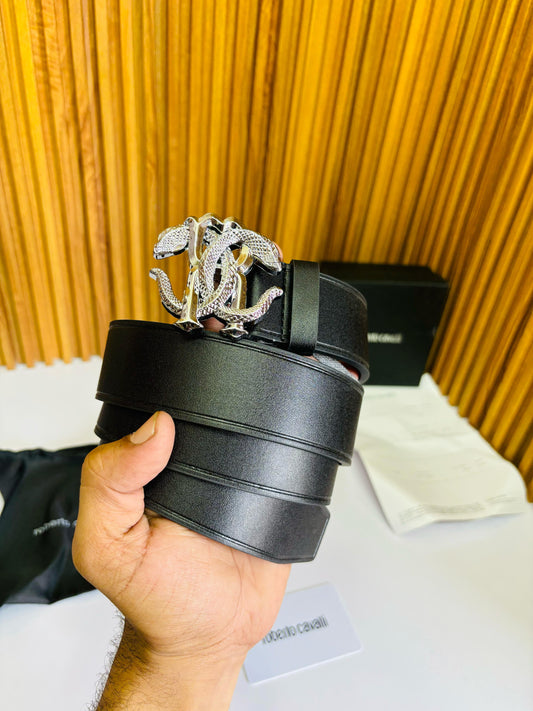 Robertoo Cavalli Silver Premium Quality Belt