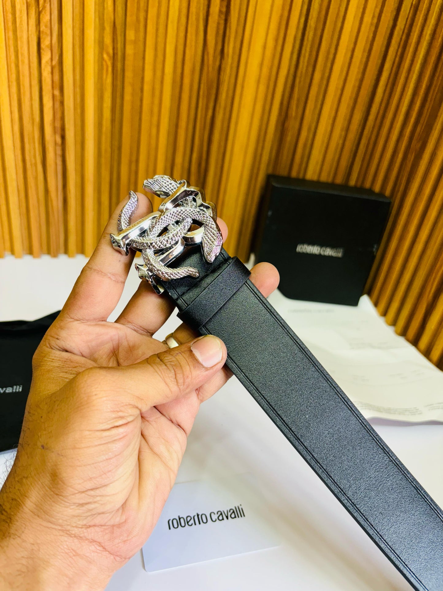 Robertoo Cavalli Silver Premium Quality Belt