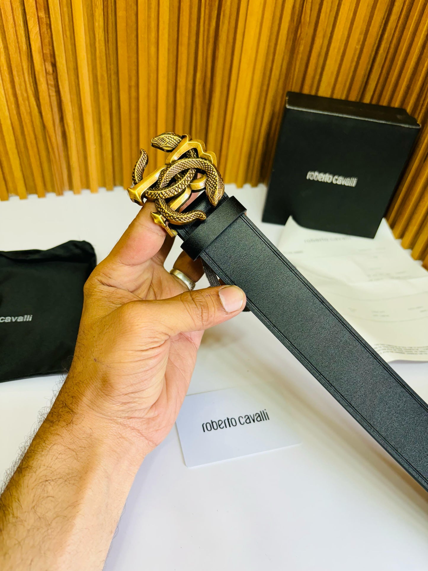 Robertoo Cavalli Gold Premium Quality Belt